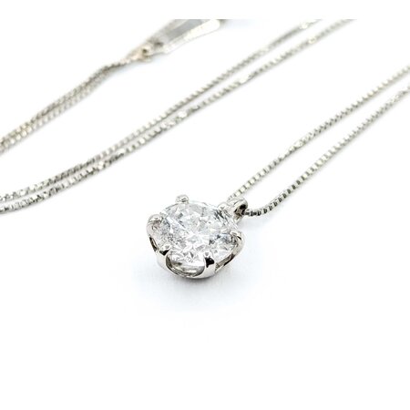 Pendant Solitaire 1.04ct Round Diamond 850pt .6mm 15-17" 2.2g 125040051