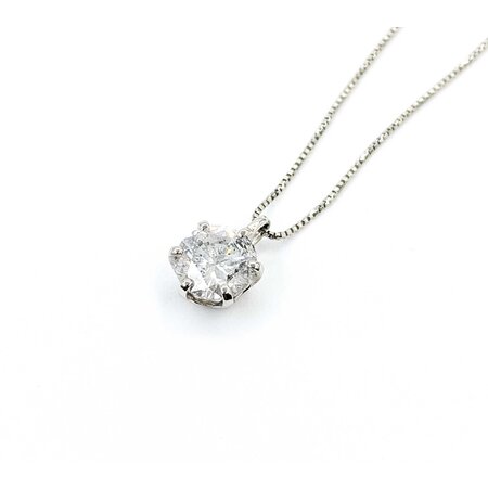 Pendant Solitaire 1.04ct Round Diamond 850pt .6mm 15-17" 2.2g 125040051