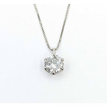 Pendant Solitaire 1.04ct Round Diamond 850pt .6mm 15-17" 2.2g 125040051