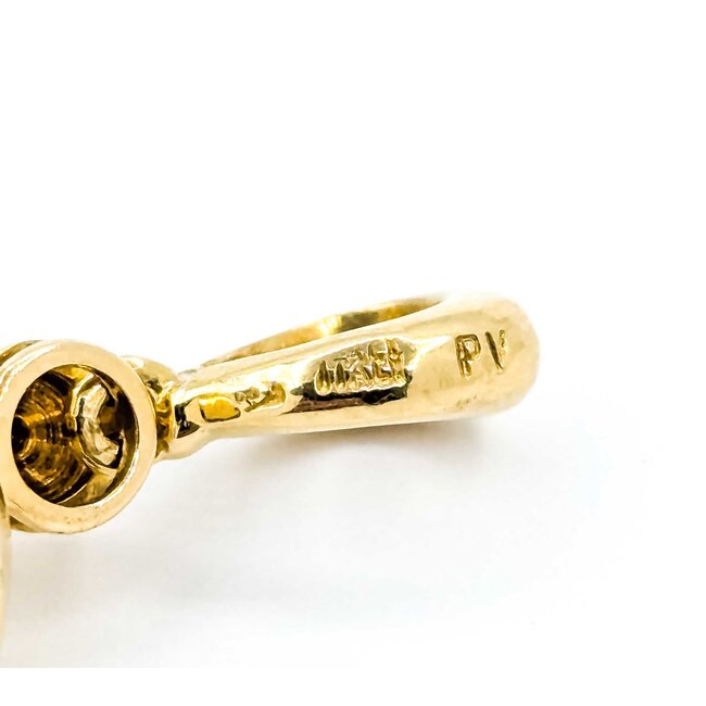 Pendant Crayon .16ctw Round Diamonds 1.75ctw Ruby 18ky .4x.25" 3.9g 125040052