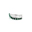 Ring Modern, Channel Set .60ctw Baguette Diamonds .43ctw Emerald 900pt 6.8mm Sz4.75 5.59g 125040033