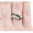 Ring Modern, Channel Set .60ctw Baguette Diamonds .43ctw Emerald 900pt 6.8mm Sz4.75 5.59g 125040033