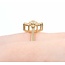 Ring Cocktail .33ctw Round/Baguette Diamonds 14ky Sz8 2.66g 225050012