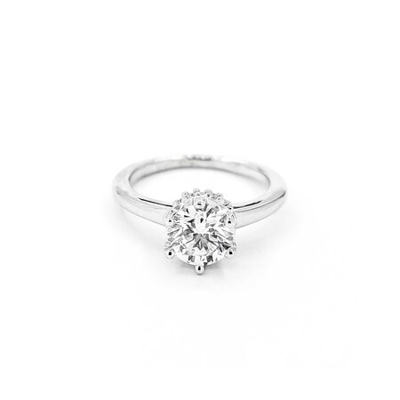 Ring Engagement .80ctw Round Lab Grown Diamond 14kw Sz3.5 2.81g 225040057