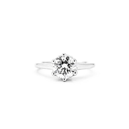 Ring Engagement .80ctw Round Lab Grown Diamond 14kw Sz3.5 2.81g 225040057