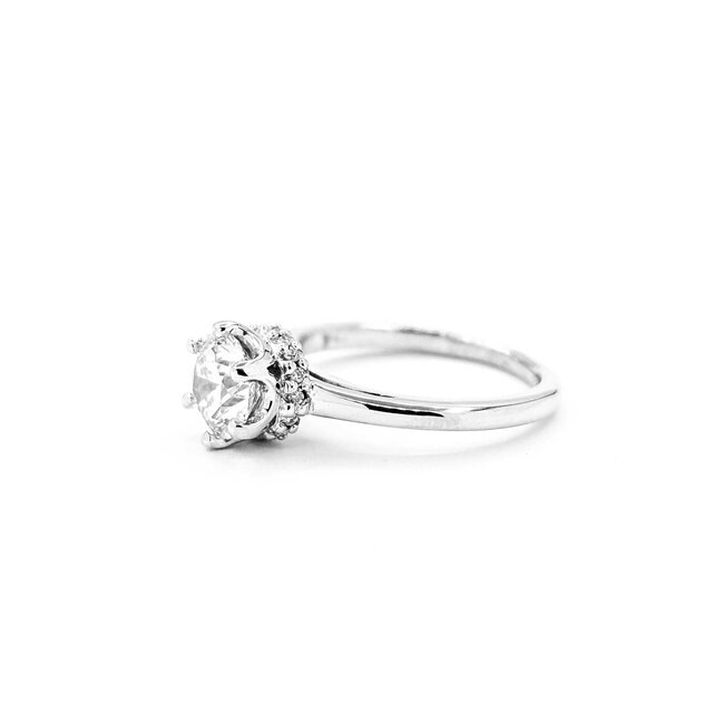 Ring Engagement .80ctw Round Lab Grown Diamond 14kw Sz3.5 2.81g 225040057