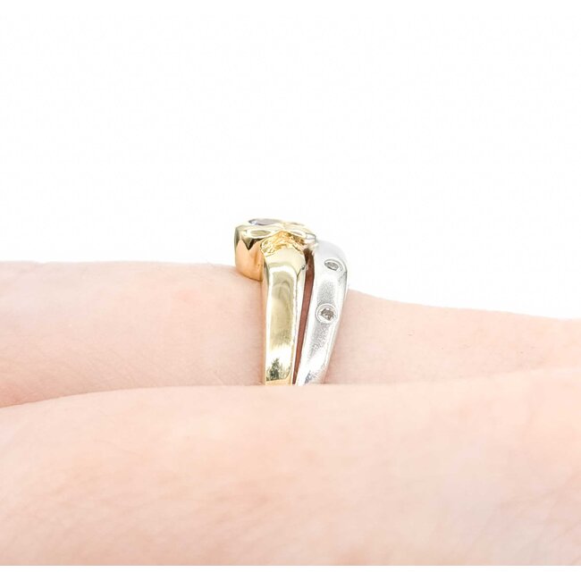 Ring Burnished .02ctw Round Diamonds 3mm Tanzanite 10ktt Sz6.5 3.41g 225050013