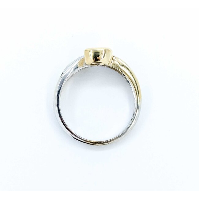 Ring Burnished .02ctw Round Diamonds 3mm Tanzanite 10ktt Sz6.5 3.41g 225050013