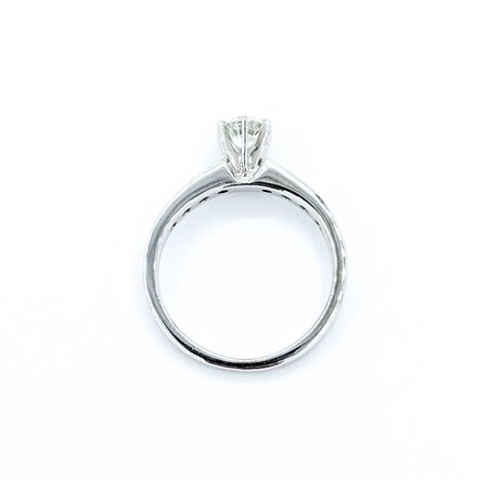 Ring Engagment .37ct Round Diamond .12ctw Diamonds 14kw sz5 2.4g 225040147