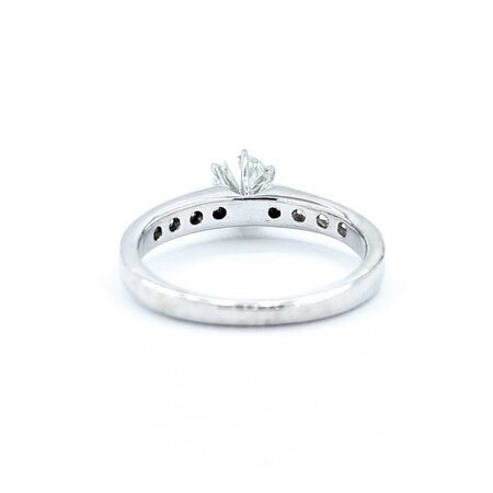 Ring Engagment .37ct Round Diamond .12ctw Diamonds 14kw sz5 2.4g 225040147