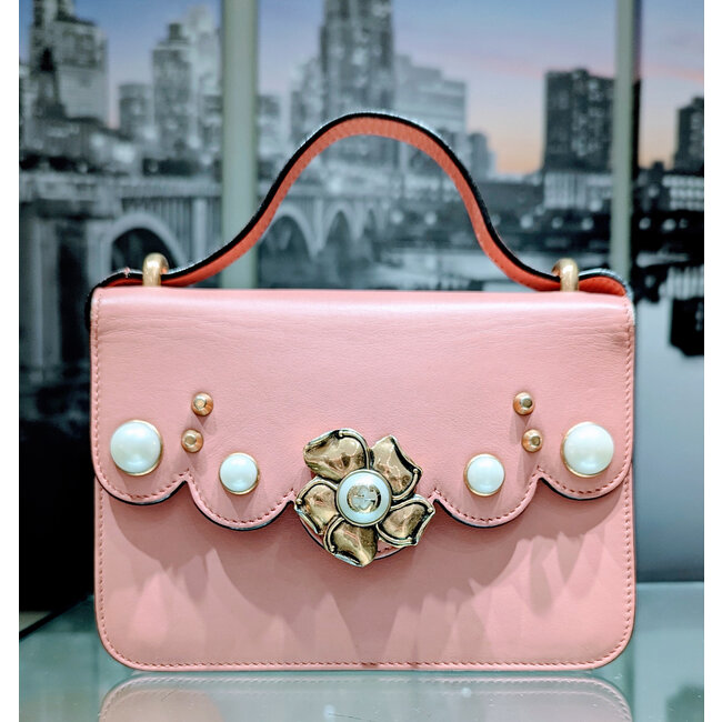 Handbag Gucci Pearly Peony Pink Faux Pearl 125050051