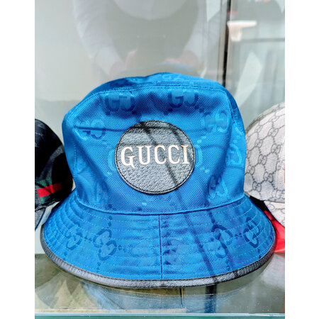 Hat Gucci Bucket Off The Grid Blue Nylon 125050027