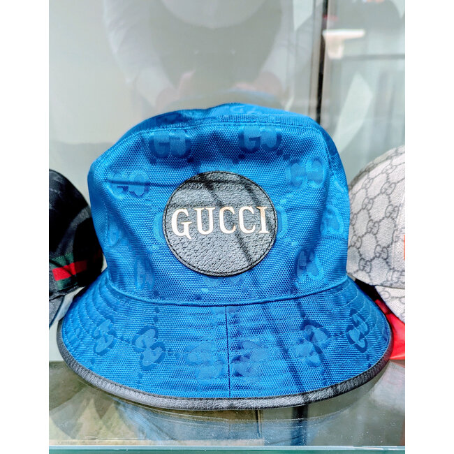 Hat Gucci Bucket Off The Grid Blue Nylon 125050027