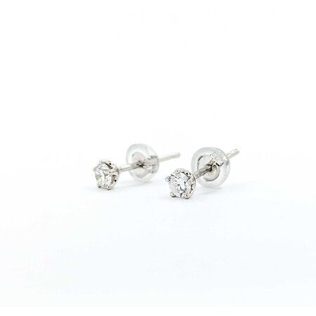 Earrings Stud .30ctw Round Diamonds 900pt 4.2mm .9g 125040057