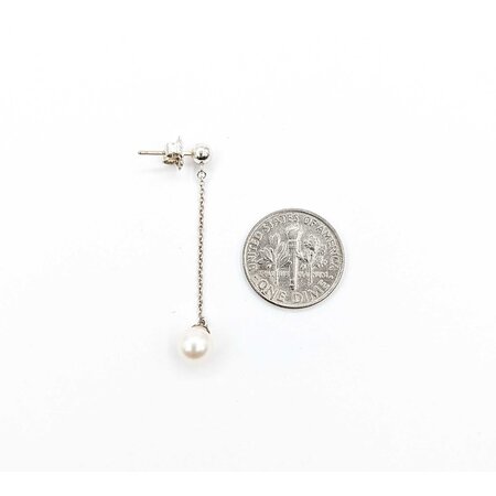 Earrings Tiffany & Co. 6mm FW Pearl Sterling Silver 1.5x.2" 1.64g 125040032