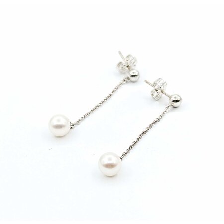 Earrings Tiffany & Co. 6mm FW Pearl Sterling Silver 1.5x.2" 1.64g 125040032