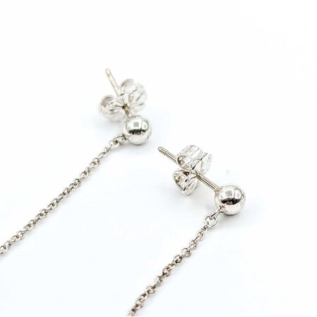 Earrings Tiffany & Co. 6mm FW Pearl Sterling Silver 1.5x.2" 1.64g 125040032