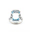 Ring Halo Twist .25ctw Round Diamonds 14ct Topaz 14kw 17.5x14.5 Sz4.5 6.59g 225040051