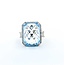 Ring Halo Twist .25ctw Round Diamonds 14ct Topaz 14kw 17.5x14.5 Sz4.5 6.59g 225040051