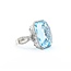 Ring Halo Twist .25ctw Round Diamonds 14ct Topaz 14kw 17.5x14.5 Sz4.5 6.59g 225040051