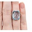 Ring Halo Twist .25ctw Round Diamonds 14ct Topaz 14kw 17.5x14.5 Sz4.5 6.59g 225040051