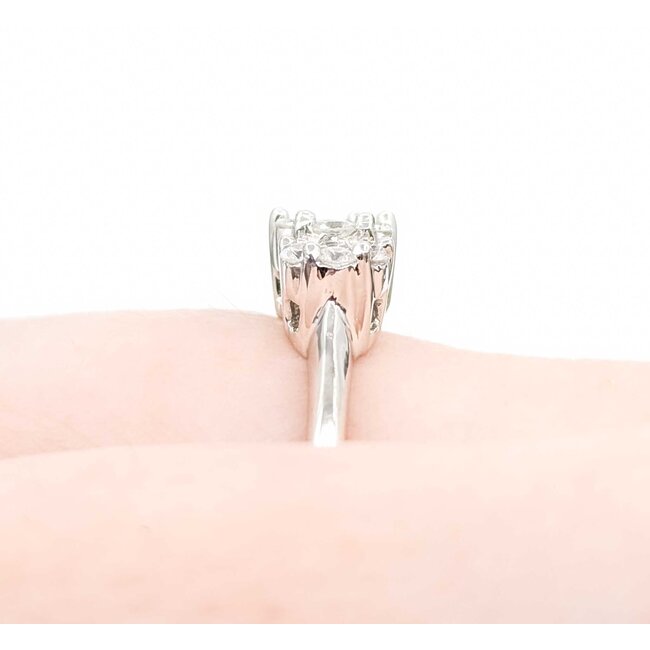 Ring Coctail .75ctw Round Diamonds 14kw Sz6.75 3.63g 225050015