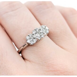 Ring Coctail .75ctw Round Diamonds 14kw Sz6.75 3.63g 225050015