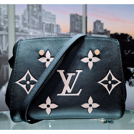 Top Handle Louis Vuitton Montaigne BB Empreinte Monogram Black & White 125050059