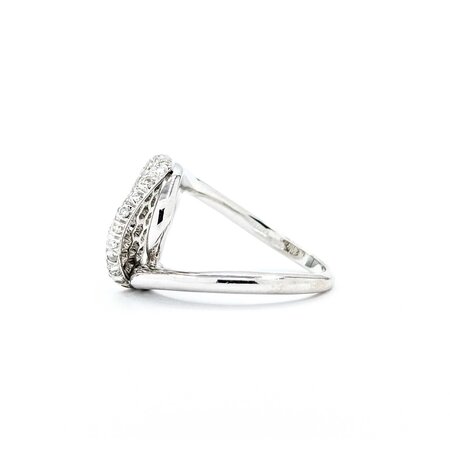 Ring Pave .60ctw Round Diamonds 18kw Sz6 5.97g 225050016