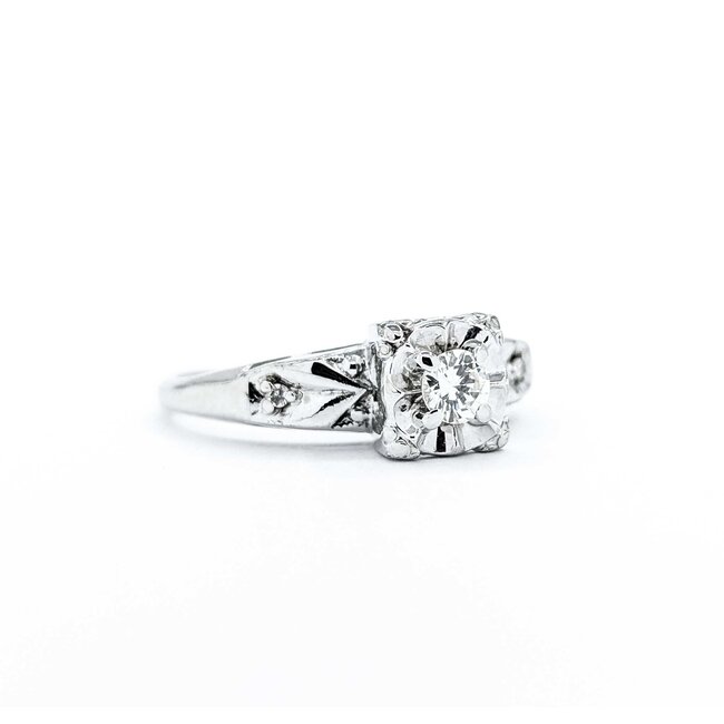 Ring Set Vintage .15ct Round Diamond 14ktt Sz6 4.22g 225040145