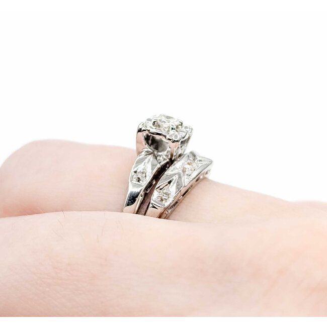 Ring Set Vintage .15ct Round Diamond 14ktt Sz6 4.22g 225040145