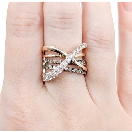 Ring LeVian 1.33ctw Round Diamonds 14kr Sz7 7.80g 225050014