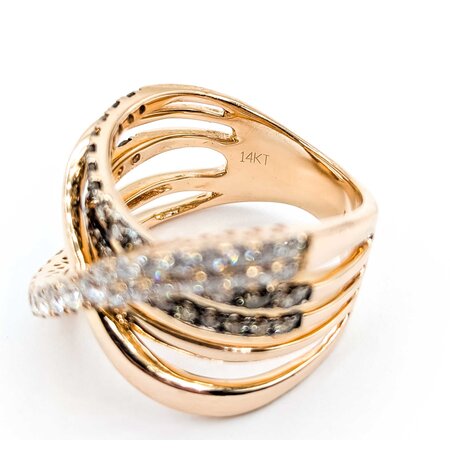 Ring LeVian 1.33ctw Round Diamonds 14kr Sz7 7.80g 225050014