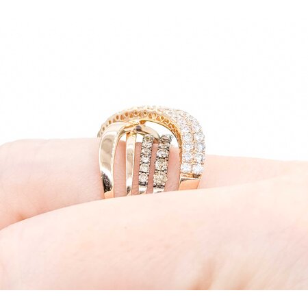 Ring LeVian 1.33ctw Round Diamonds 14kr Sz7 7.80g 225050014