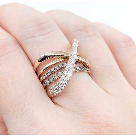 Ring LeVian 1.33ctw Round Diamonds 14kr Sz7 7.80g 225050014