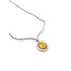 Necklace "V" Style 1.50ctw Round Diamonds 2.20ct Opal 18kw 17" 15.41g 225050024