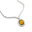 Necklace "V" Style 1.50ctw Round Diamonds 2.20ct Opal 18kw 17" 15.41g 225050024