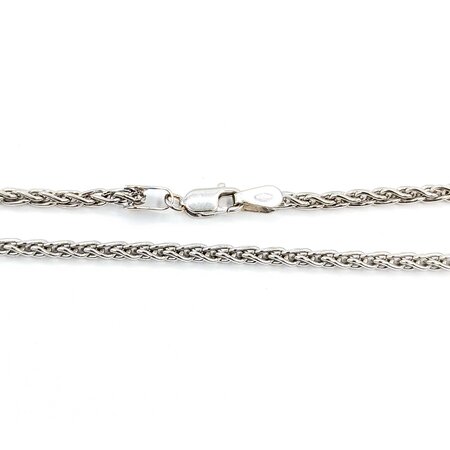 Necklace "V" Style 1.50ctw Round Diamonds 2.20ct Opal 18kw 17" 15.41g 225050024
