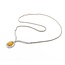 Necklace "V" Style 1.50ctw Round Diamonds 2.20ct Opal 18kw 17" 15.41g 225050024