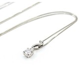  Pendant Teardrop .25ctw Round Diamonds 850pt .5x.12" 15-18" 2.3g 125040056