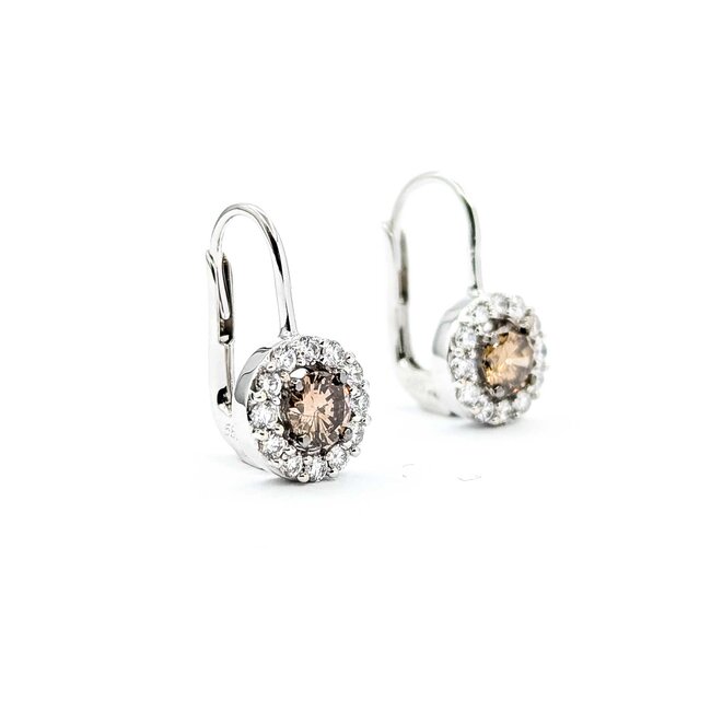 Earrings LeVian Lever Back .60ctw Round Diamonds .24ctw Diamonds 14kw 17x8.5mm 3.24g 225050018