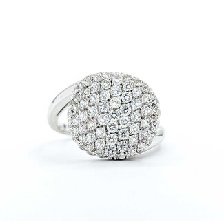 Ring Pave .60ctw Round Diamonds 18kw Sz6 5.97g 225050016