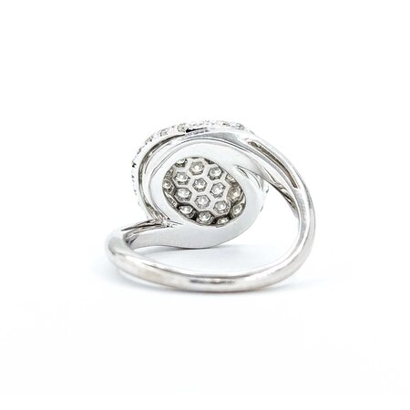 Ring Pave .60ctw Round Diamonds 18kw Sz6 5.97g 225050016