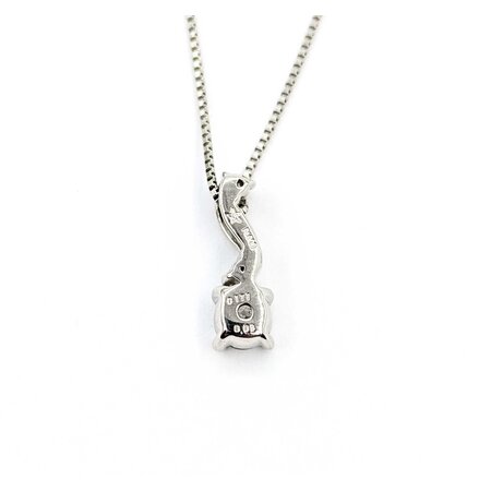 Pendant Teardrop .25ctw Round Diamonds 850pt .5x.12" 15-18" 2.3g 125040056