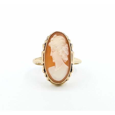 Ring Cameo Vintage 10ky Sz7 2.94g 225050005