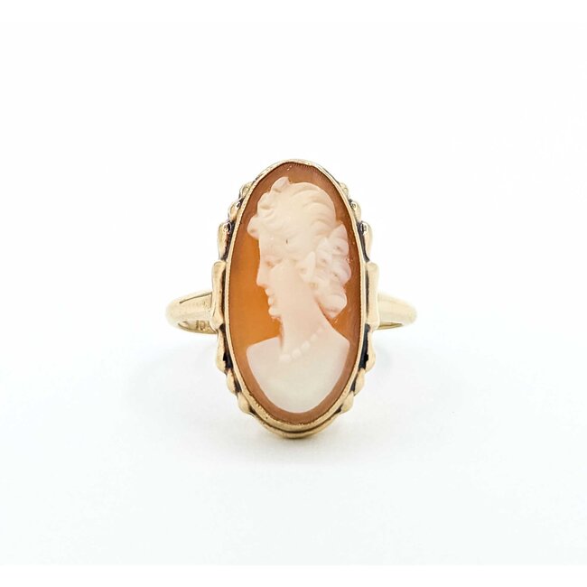 Ring Cameo Vintage 10ky Sz7 2.94g 225050005