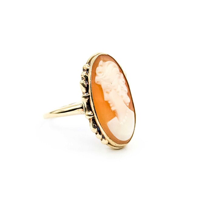Ring Cameo Vintage 10ky Sz7 2.94g 225050005