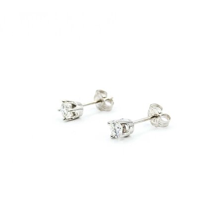Earrings Stud 4 Prong .50ctw Round Diamonds 14ky 4mm .90g 225050007