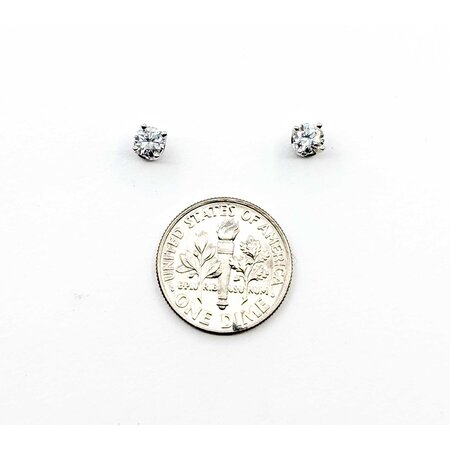 Earrings Stud 4 Prong .50ctw Round Diamonds 14ky 4mm .90g 225050007