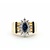 Ring Halo Round Diamonds .40ctw Sapphire 14ky 12.5mm Sz4.5 5.68g 225050028